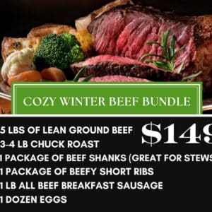 beef bundle, chuck roast, beef shanks, ground beef, breakfast sausuage